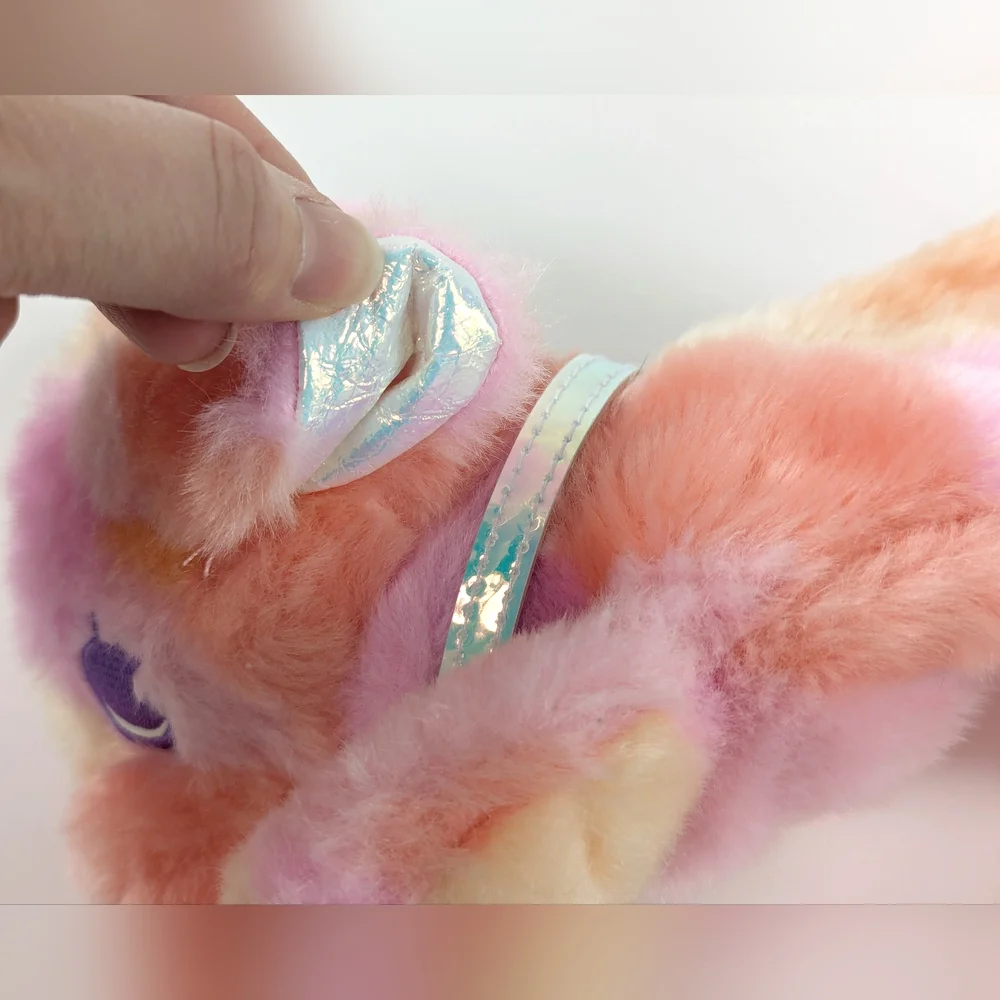 Euc SMIGGLE Fluffy Pink Dog Pencil Case Zippered Tie Dye Kawaii Y2K - Picture 10 of 10